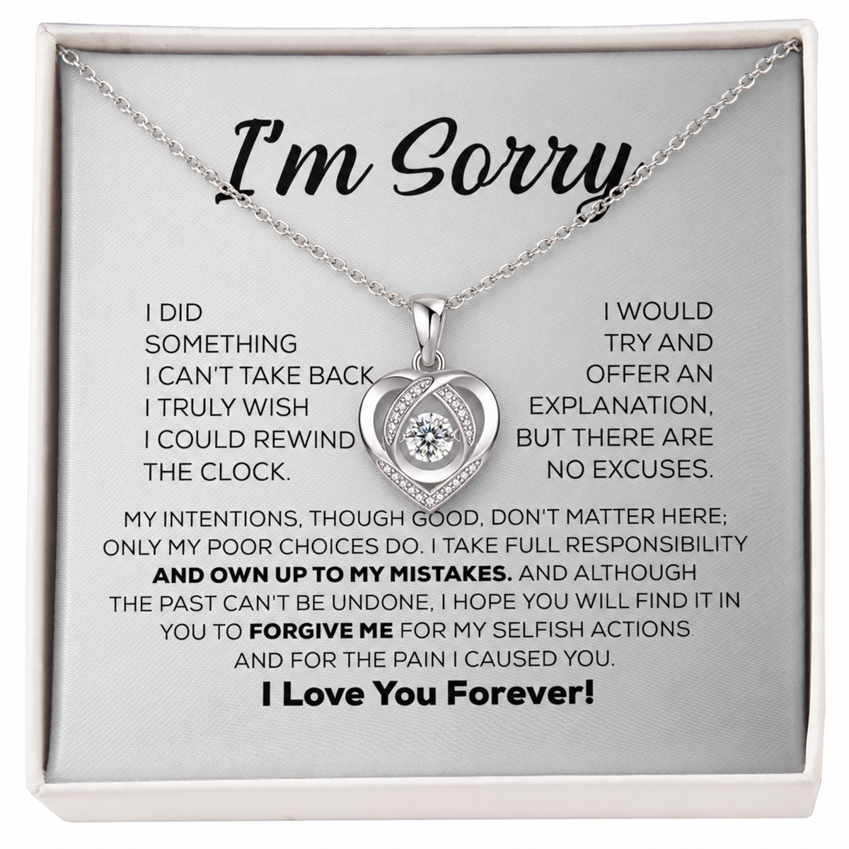 Apology Gift For Her - Moissanite Necklace