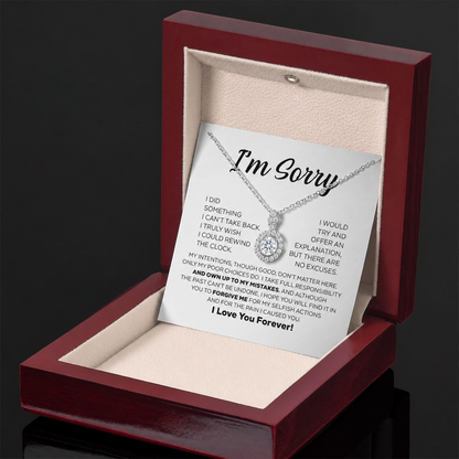 Apology Gift For Her - Forgive Me - Moissanite Pendant Necklace