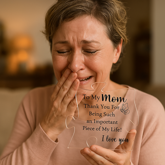 Für meine Mutter - Ein wichtiger Teil meines Lebens - Gedruckte Acryl-Puzzle-Plakette