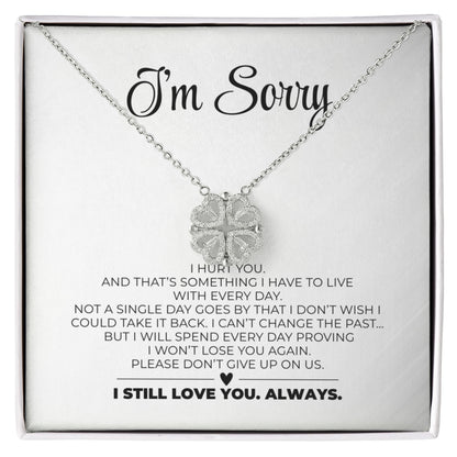 Apology Gift For Her - I Still Love You, Always - Magnetic Hearts Necklace