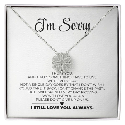 Apology Gift For Her - I Still Love You, Always - Magnetic Hearts Necklace