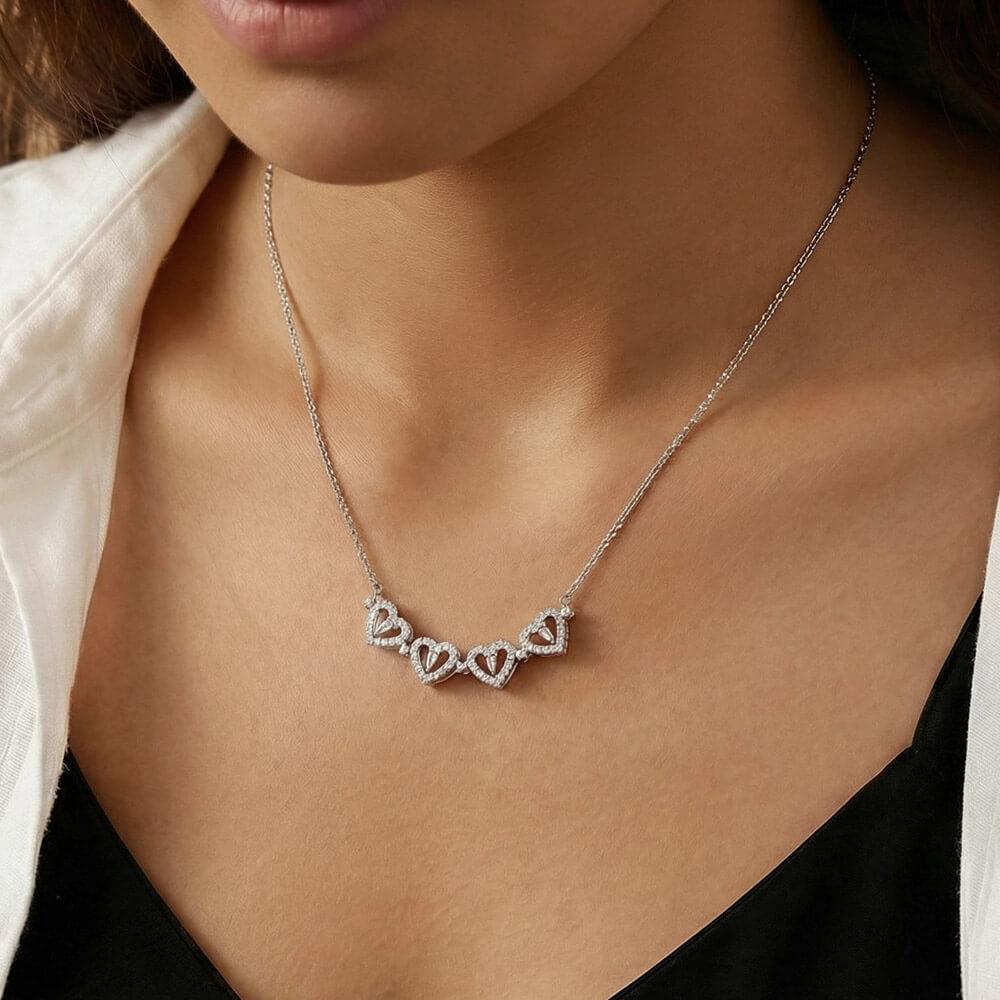 Let's Start Over - Apology Gift For Her - Magnetic Hearts Necklace