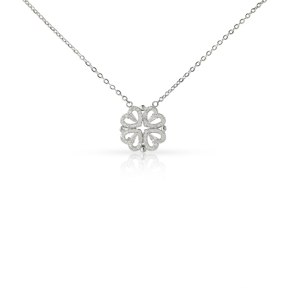 Apology Gift For Her - Magnetic Hearts Necklace