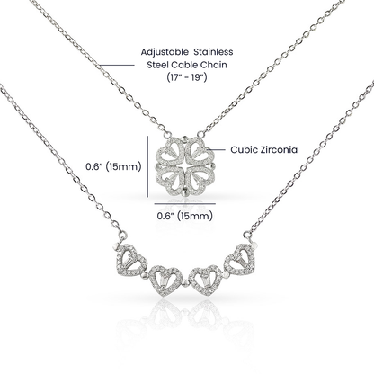 Let's Start Over - Apology Gift For Her - Magnetic Hearts Necklace