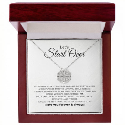 Let's Start Over - Apology Gift For Her - Magnetic Hearts Necklace
