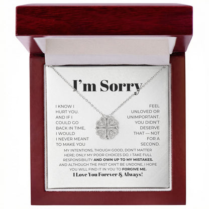 Apology Gift For Her - I Take Full Responsibility - Magnetic Hearts Necklace