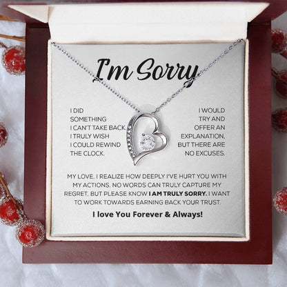 Entschuldigungsgeschenk für sie - Es tut mir wirklich leid - Forever Love Halskette