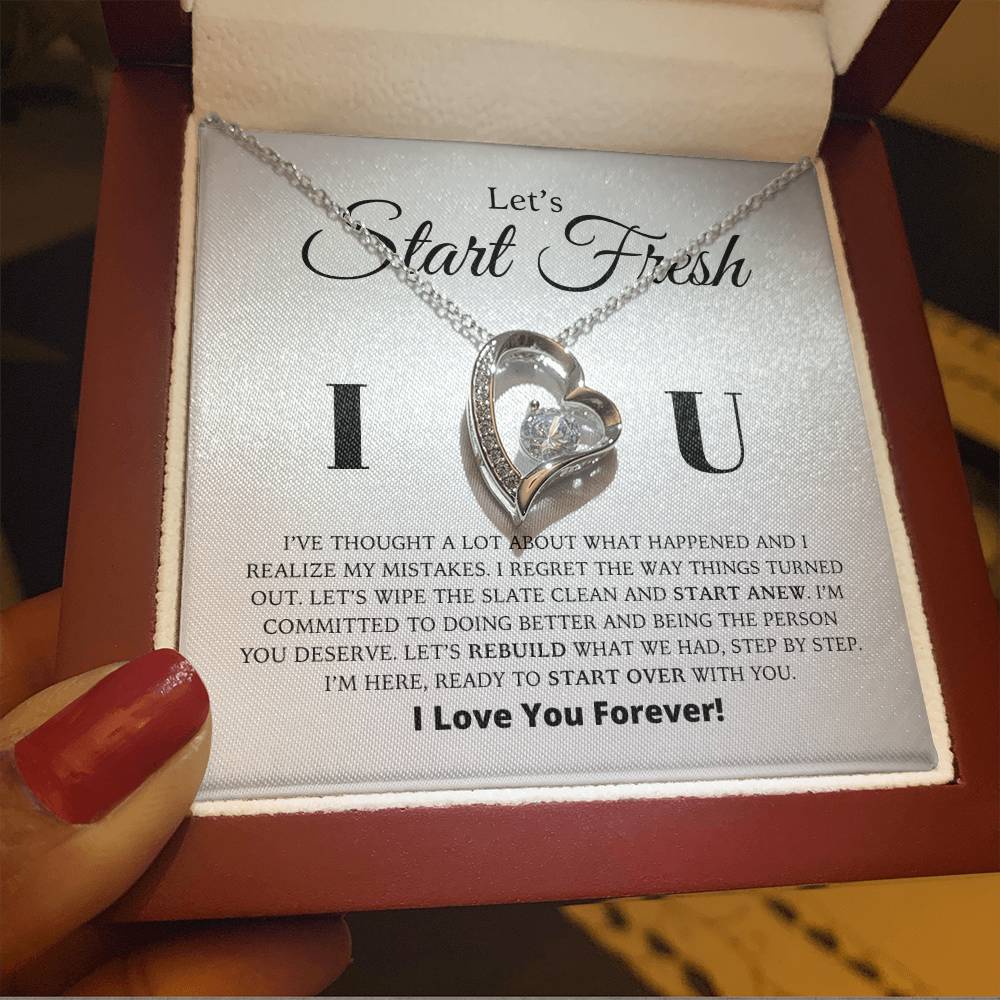 Neuanfang - Entschuldigungsgeschenk für sie - Forever Love Halskette
