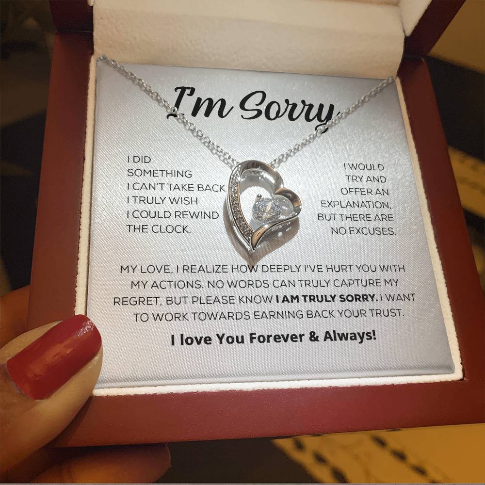 Entschuldigungsgeschenk für sie - Es tut mir wirklich leid - Forever Love Halskette