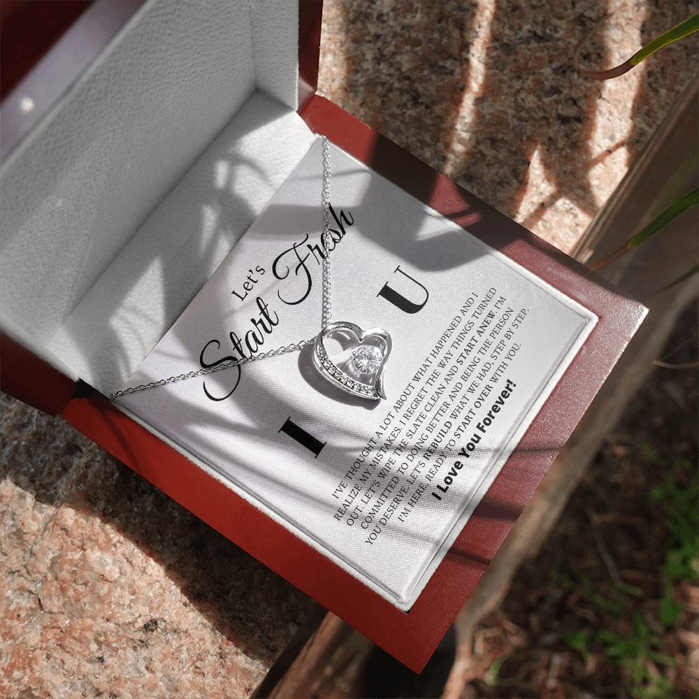 Neuanfang - Entschuldigungsgeschenk für sie - Forever Love Halskette