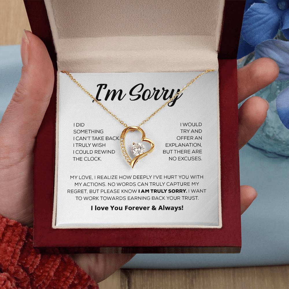 Entschuldigungsgeschenk für sie - Es tut mir wirklich leid - Forever Love Halskette