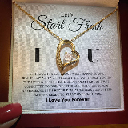 Neuanfang - Entschuldigungsgeschenk für sie - Forever Love Halskette