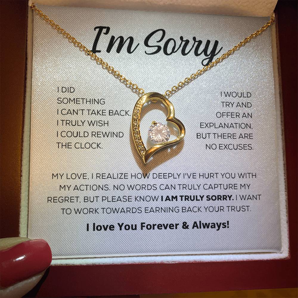 Entschuldigungsgeschenk für sie - Es tut mir wirklich leid - Forever Love Halskette
