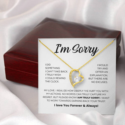 Entschuldigungsgeschenk für sie - Es tut mir wirklich leid - Forever Love Halskette