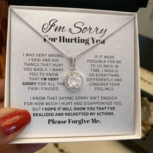 Entschuldigungsgeschenk für sie – Ich habe mein Verhalten erkannt und bedauert – Halskette „Ewige Hoffnung“