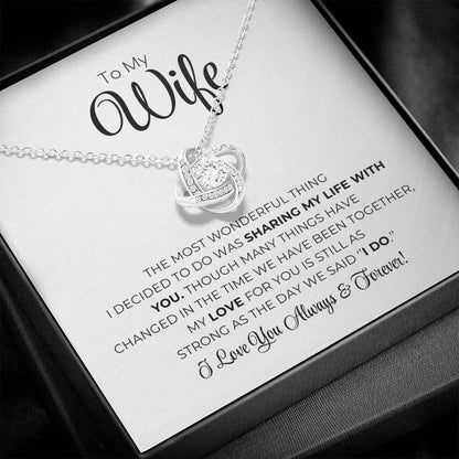 An meine Frau - Liebe Knoten Halskette