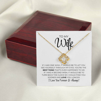 An meine Frau - Das Beste - Liebesknoten Halskette