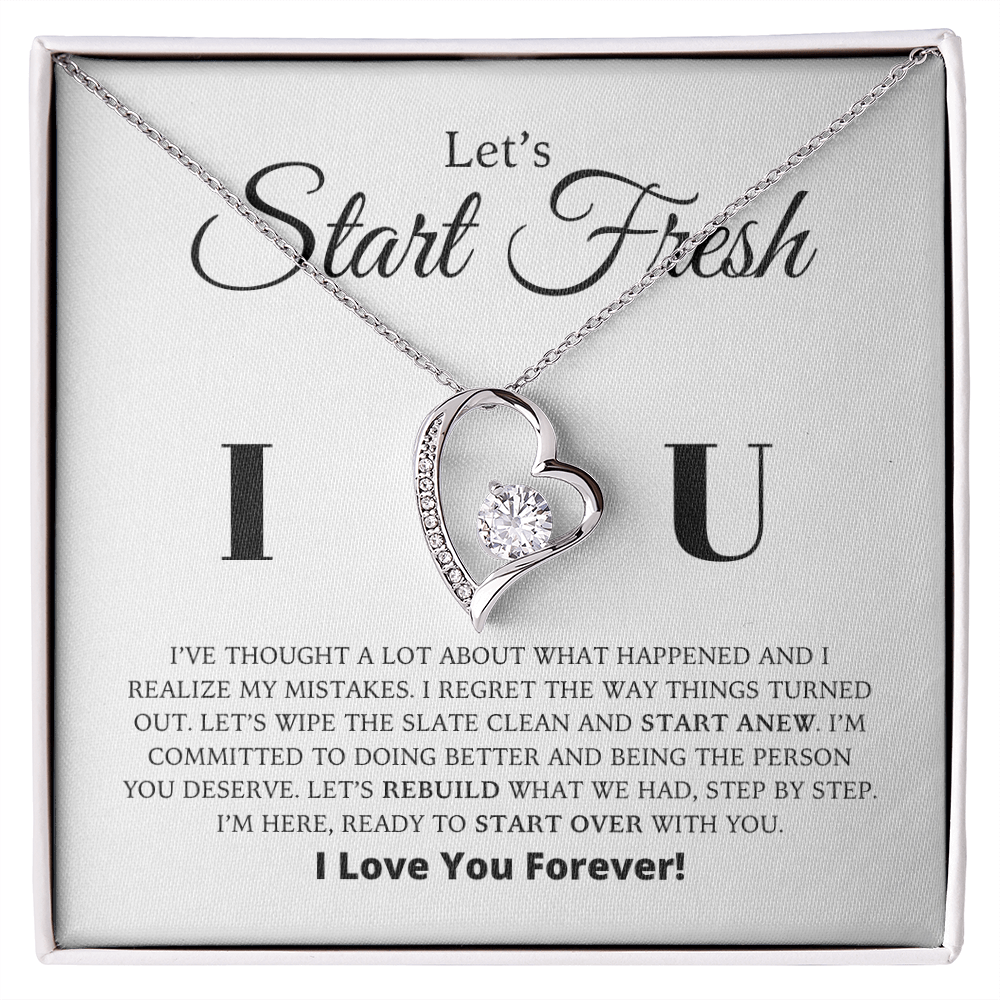 Neuanfang - Entschuldigungsgeschenk für sie - Forever Love Halskette