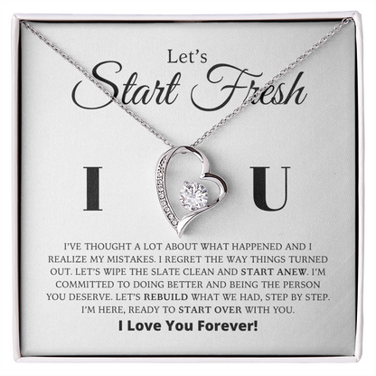 Neuanfang - Entschuldigungsgeschenk für sie - Forever Love Halskette