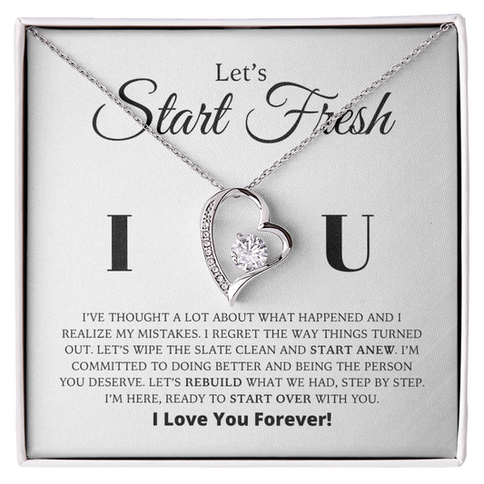 Neuanfang - Entschuldigungsgeschenk für sie - Forever Love Halskette