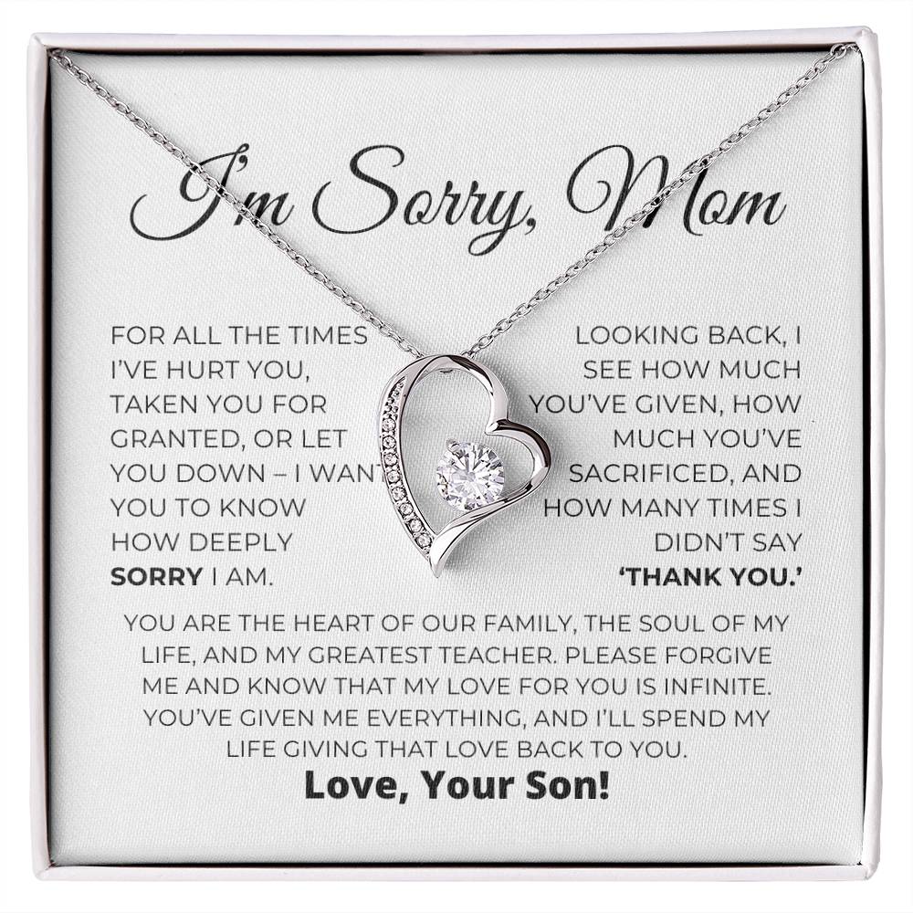 Entschuldigungsgeschenk für Mama – Das Herz unserer Familie – Halskette „Forever Love“