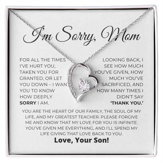 Entschuldigungsgeschenk für Mama – Das Herz unserer Familie – Halskette „Forever Love“