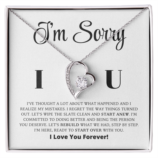 Es Tut Mir Leid – Lasst Uns Wieder Aufbauen, Was Wir Hatten – Halskette „Ewige Liebe“