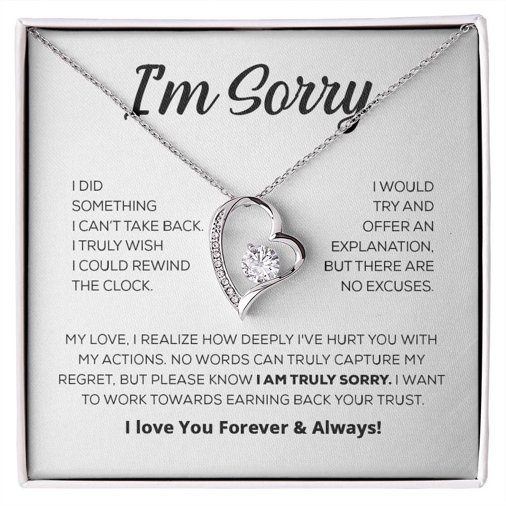 Entschuldigungsgeschenk für sie - Es tut mir wirklich leid - Forever Love Halskette
