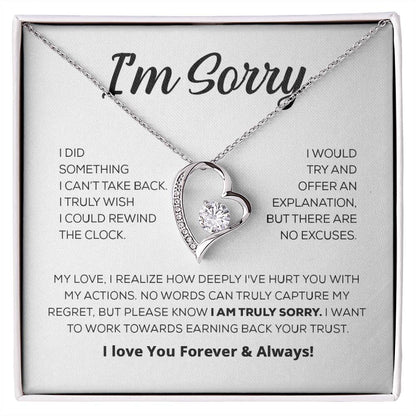 Entschuldigungsgeschenk für sie - Es tut mir wirklich leid - Forever Love Halskette