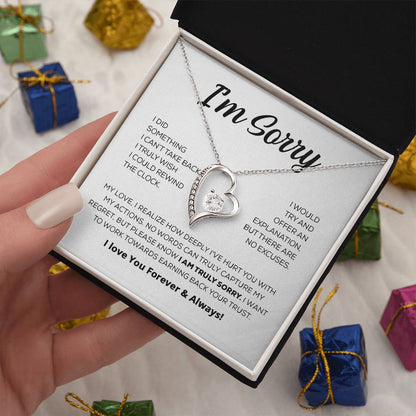 Entschuldigungsgeschenk für sie - Es tut mir wirklich leid - Forever Love Halskette
