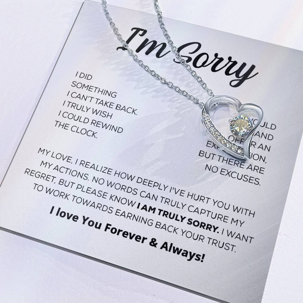 Entschuldigungsgeschenk für sie - Es tut mir wirklich leid - Forever Love Halskette