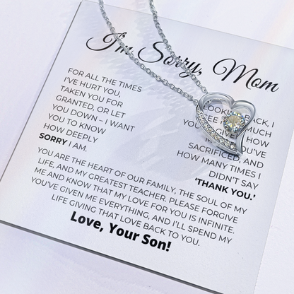 Entschuldigungsgeschenk für Mama – Das Herz unserer Familie – Halskette „Forever Love“