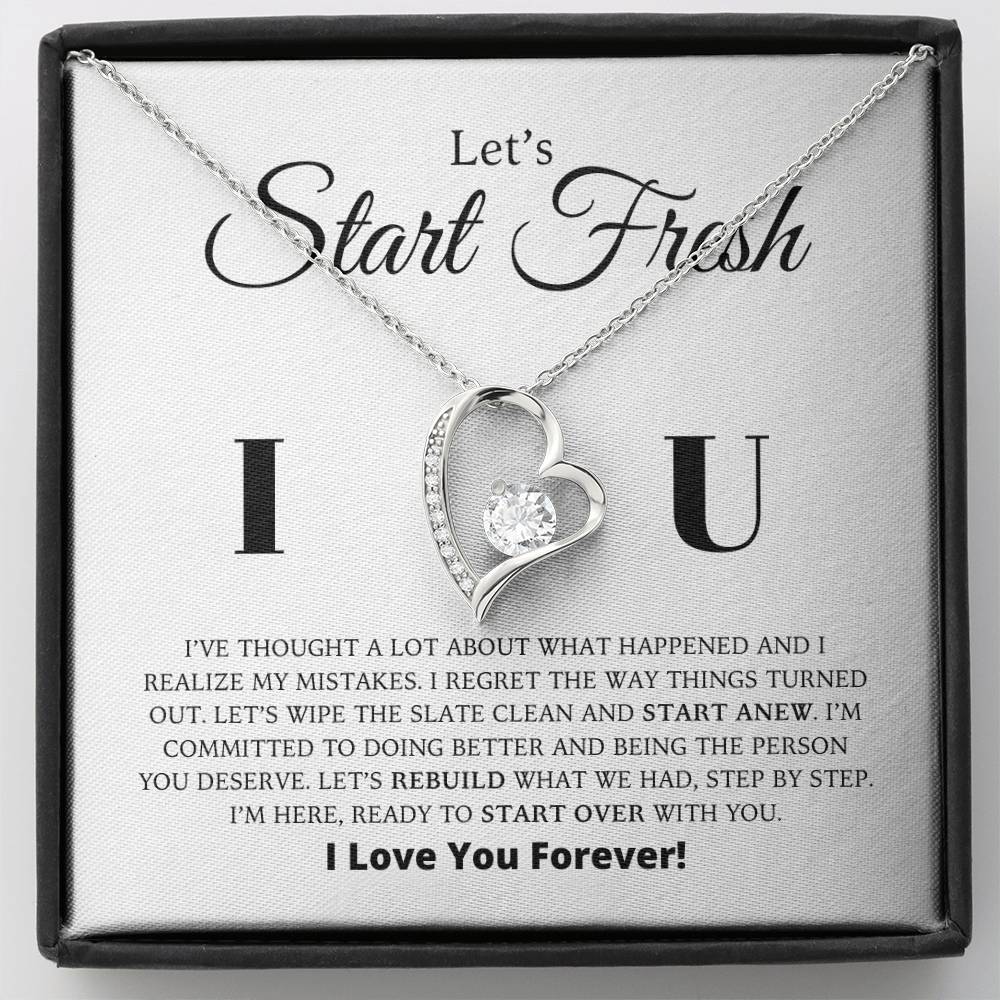 Neuanfang - Entschuldigungsgeschenk für sie - Forever Love Halskette