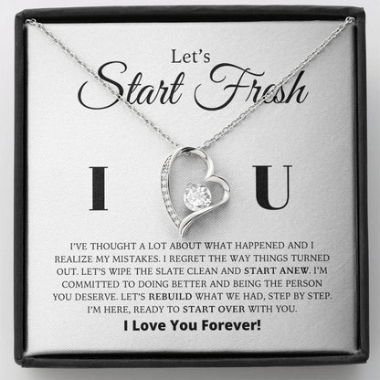 Neuanfang - Entschuldigungsgeschenk für sie - Forever Love Halskette
