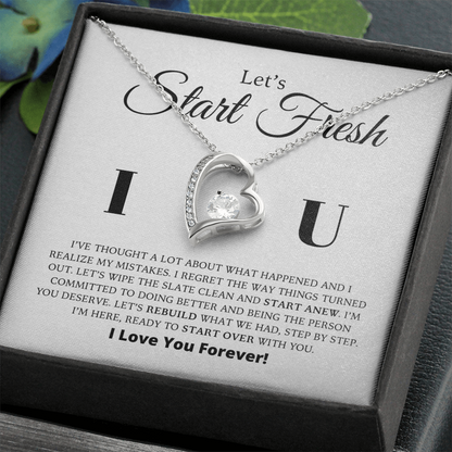 Neuanfang - Entschuldigungsgeschenk für sie - Forever Love Halskette