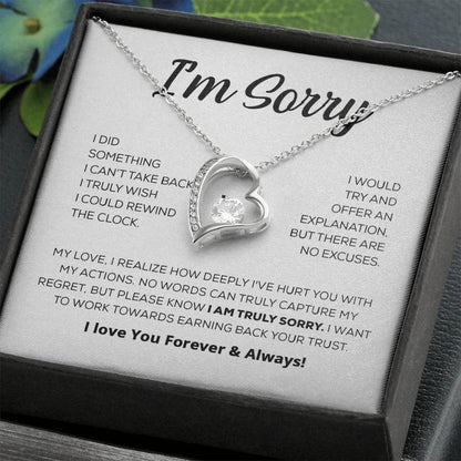 Entschuldigungsgeschenk für sie - Es tut mir wirklich leid - Forever Love Halskette