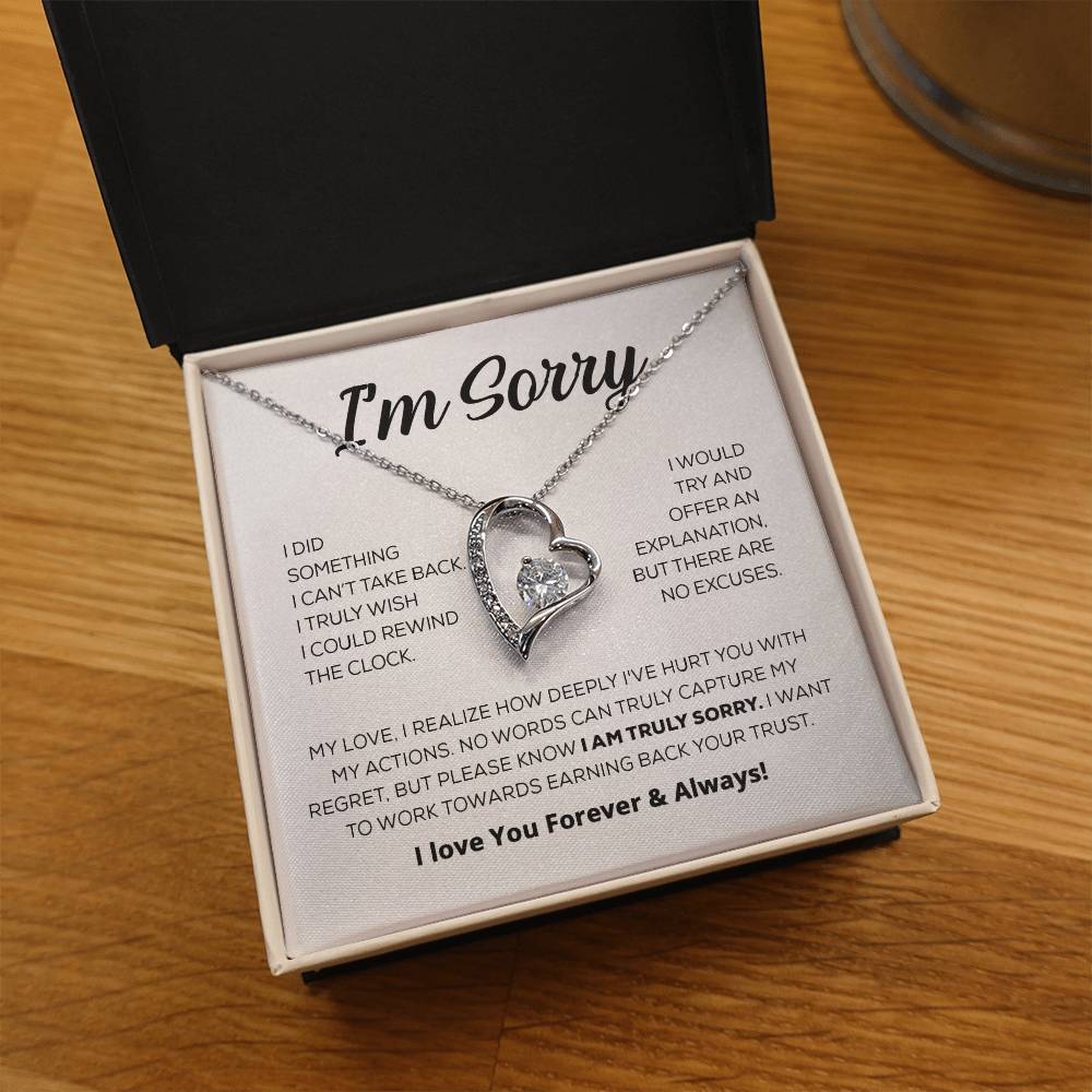 Entschuldigungsgeschenk für sie - Es tut mir wirklich leid - Forever Love Halskette