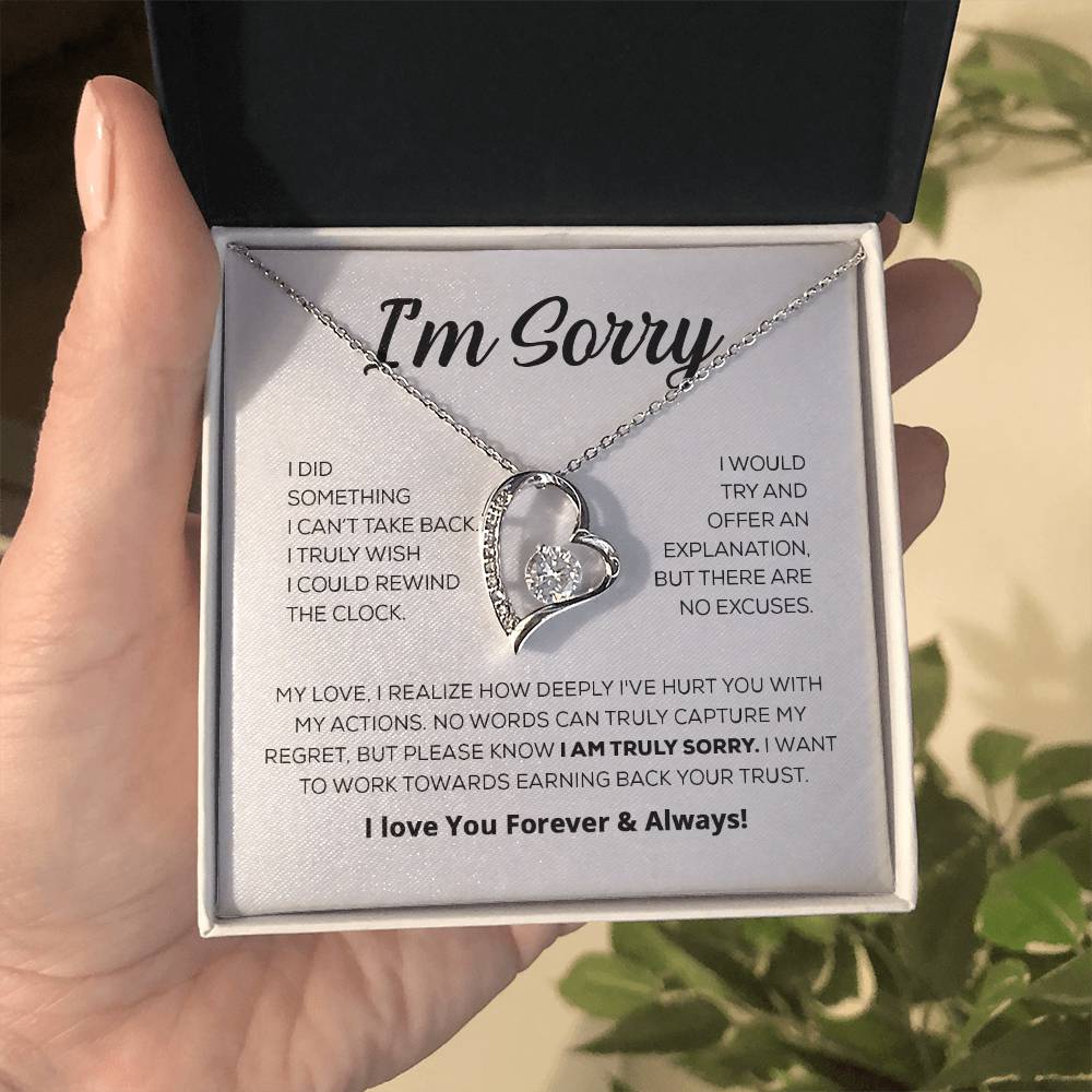 Entschuldigungsgeschenk für sie - Es tut mir wirklich leid - Forever Love Halskette