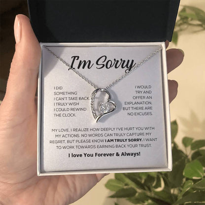 Entschuldigungsgeschenk für sie - Es tut mir wirklich leid - Forever Love Halskette