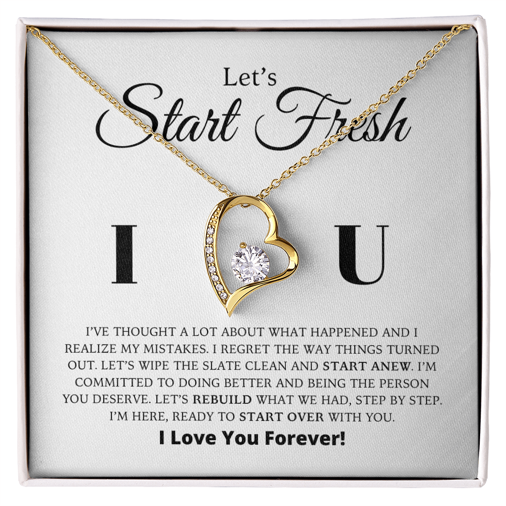 Neuanfang - Entschuldigungsgeschenk für sie - Forever Love Halskette