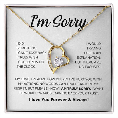 Entschuldigungsgeschenk für sie - Es tut mir wirklich leid - Forever Love Halskette