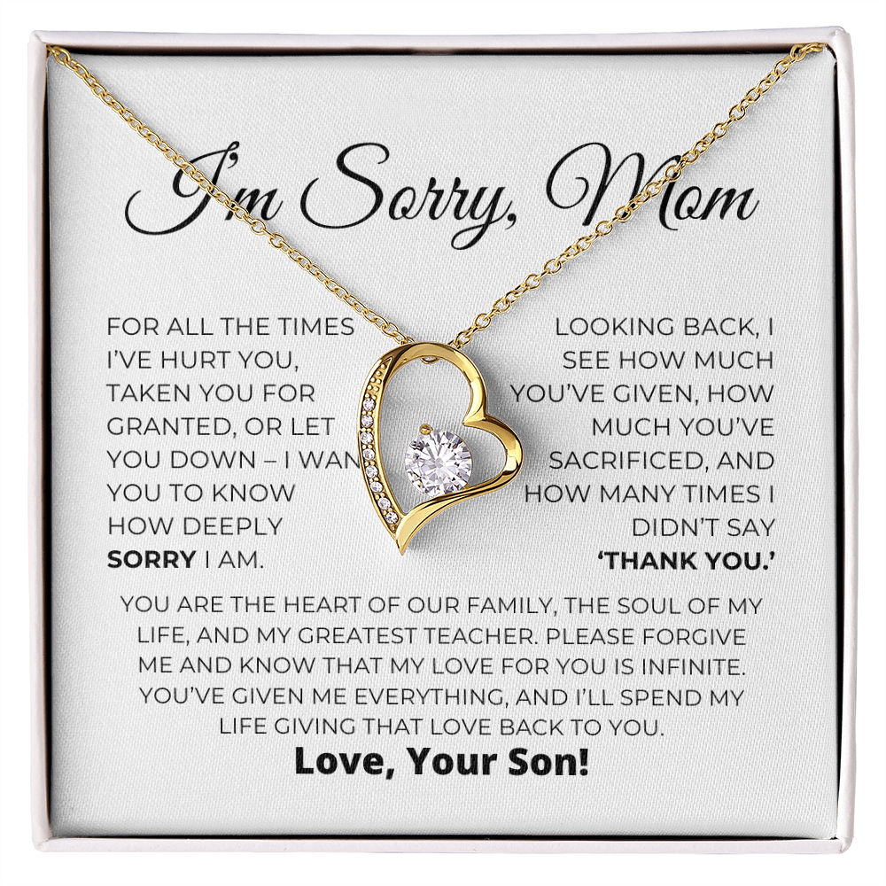 Entschuldigungsgeschenk für Mama – Das Herz unserer Familie – Halskette „Forever Love“