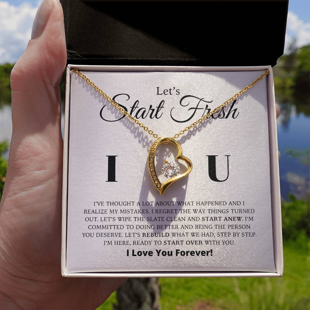 Neuanfang - Entschuldigungsgeschenk für sie - Forever Love Halskette