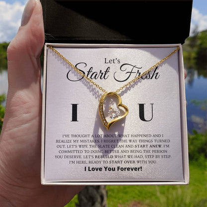 Neuanfang - Entschuldigungsgeschenk für sie - Forever Love Halskette