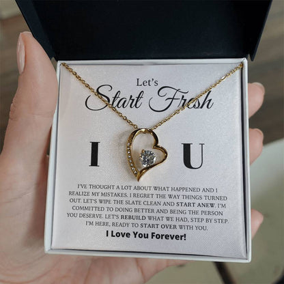 Neuanfang - Entschuldigungsgeschenk für sie - Forever Love Halskette