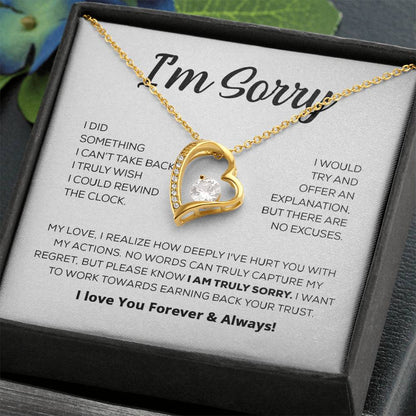 Entschuldigungsgeschenk für sie - Es tut mir wirklich leid - Forever Love Halskette