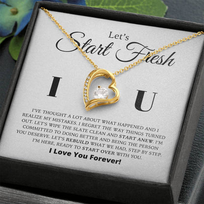 Neuanfang - Entschuldigungsgeschenk für sie - Forever Love Halskette
