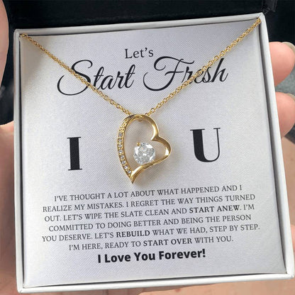 Neuanfang - Entschuldigungsgeschenk für sie - Forever Love Halskette
