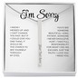 Apology Gift For Her - 4-Sided Stick Necklace - Engraved