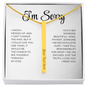 Apology Gift For Her - 4-Sided Stick Necklace - Engraved